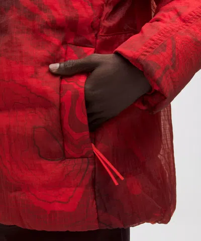 Lululemon Team Canada Men's Wunder Puff Translucent 600-down-fill Jacket In Red