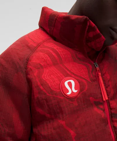 Lululemon Team Canada Men's Wunder Puff Translucent 600-down-fill Jacket In Red