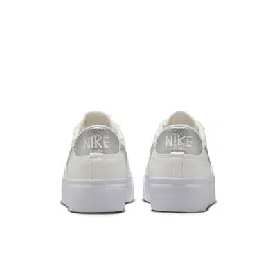 Nike (wmns)  Blazer Low Platform 'summit White Sail White Metallic Silver' In White