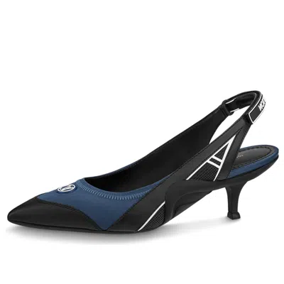 Pre-owned Louis Vuitton (wmns)  Archlight 1.0 Nautical Slingback Pumps 'blue Black' In Multi