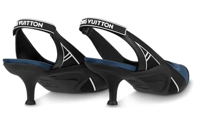 Pre-owned Louis Vuitton (wmns)  Archlight 1.0 Nautical Slingback Pumps 'blue Black' In Multi
