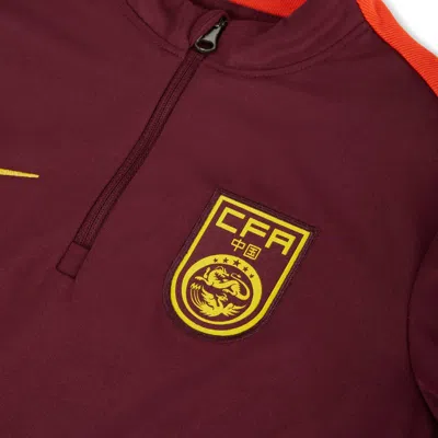 Nike (gs)  Dri-fit China Team Academy Pro Football Training Top 'burgundy' In Burgundy