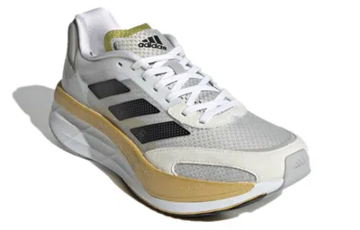 Adidas Originals (wmns) Adidas Adizero Boston 10 Tme 'white Gold Metallic' In White