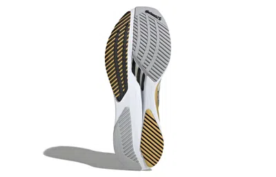 Adidas Originals (wmns) Adidas Adizero Boston 10 Tme 'white Gold Metallic' In White