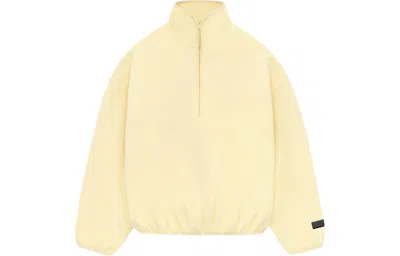 Essentials Fear Of God  Ss24 Nylon Half Zip Mockneck 'garden Yellow' In Brown