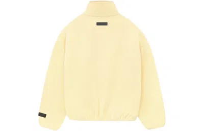 Essentials Fear Of God  Ss24 Nylon Half Zip Mockneck 'garden Yellow' In Brown