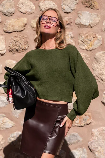 Cupshe Sage Advice Green Sweater In Green