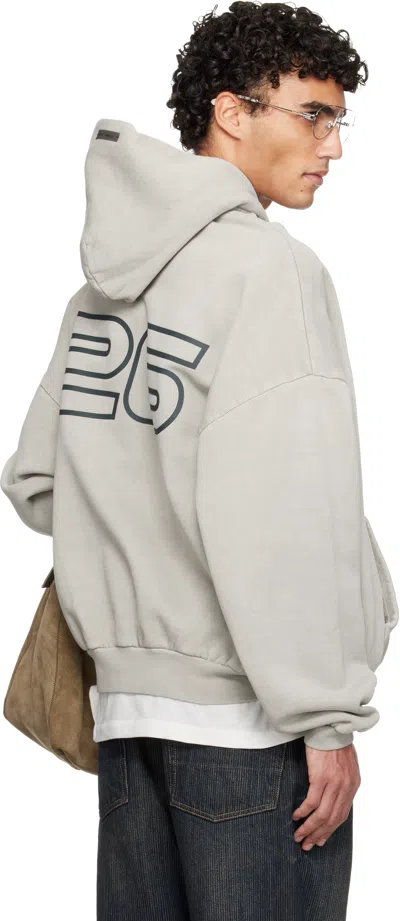 Essentials Gray Holiday Heavy Fleece 90s Hoodie In Multi