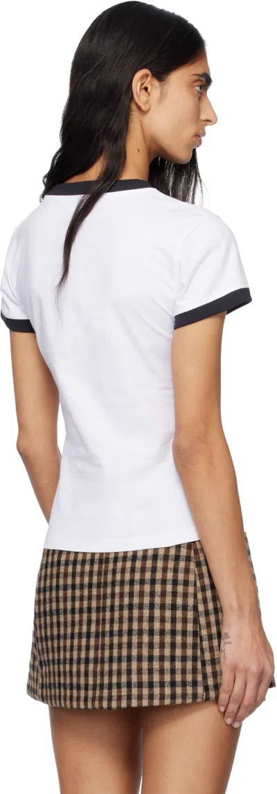 Ganni Kitty Organic Cotton T Shirt In White