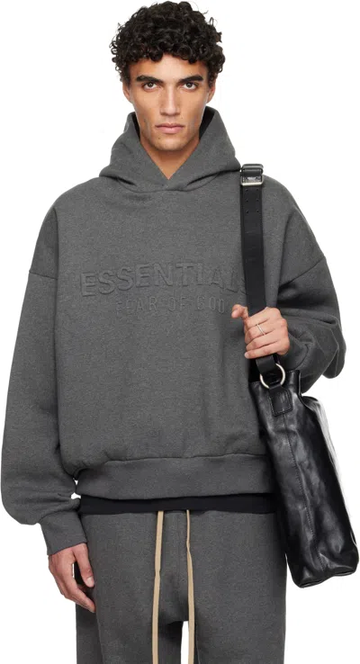 Essentials Gray Holiday Embossed '' Classic Hoodie In Multi