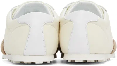 Marni Softy Soccer Suede-detail Leather Sneakers In White