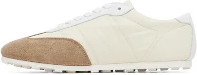 Marni Softy Soccer Suede-detail Leather Sneakers In White