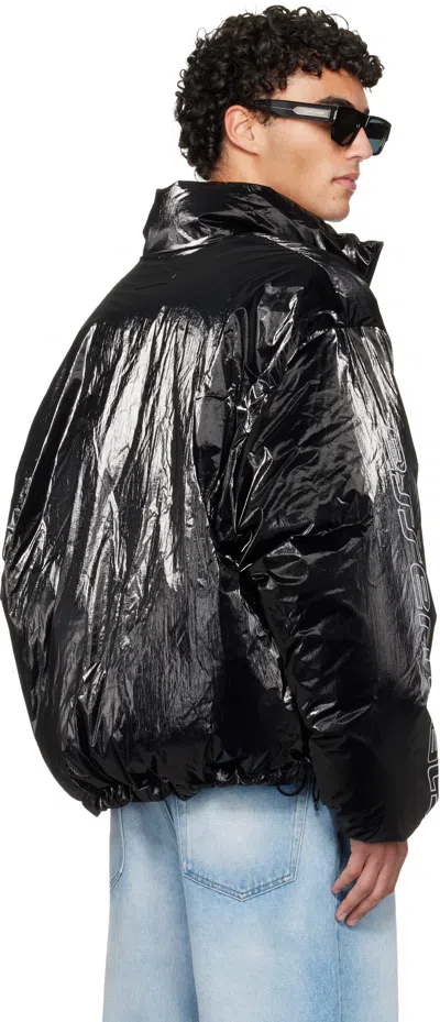 Essentials Black Holiday Puffer Down Jacket In Black