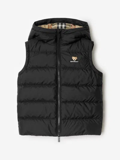 Burberry Kid Boy Puffer In Black