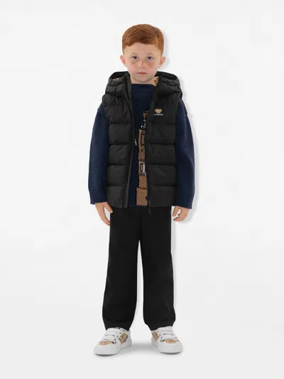 Burberry Kid Boy Puffer In Black