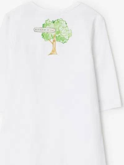 Burberry Baby Albern Icons Romper In White