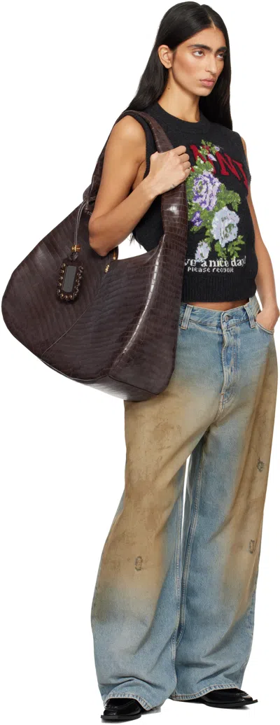 Ganni Studded Square-toe Loafers In Black