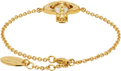 Vivienne Westwood Pina Bas Relief Bracelet In Gold