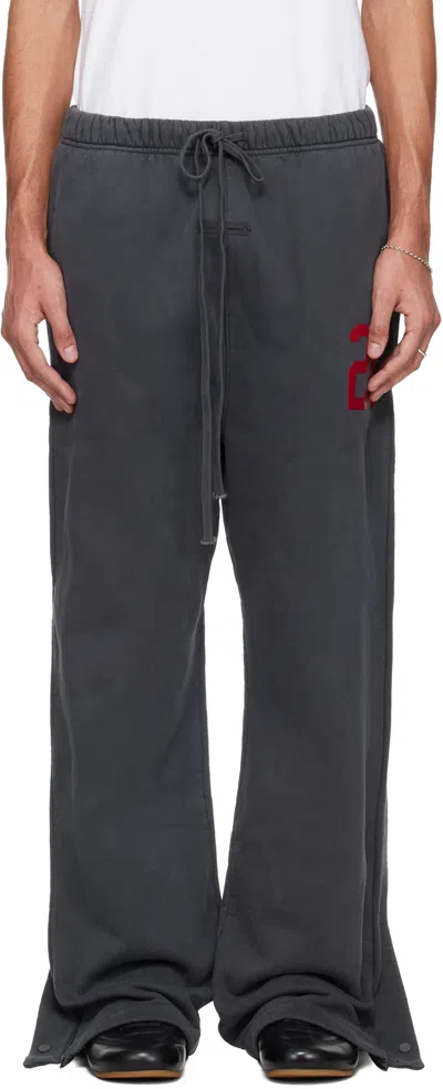 Essentials Holiday Heavy Fleece Tearaway Sweatpants In Gray