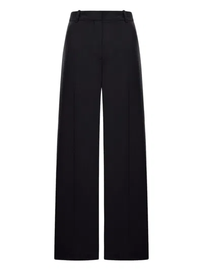 Totême Toteme Wool Blend Fluid Trousers In Black