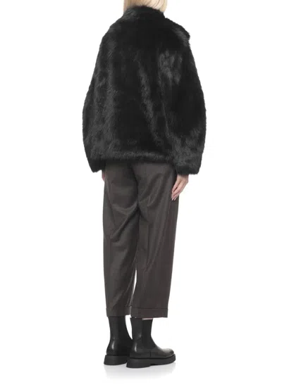 Betta Corradi Peak-lapel Coat In Black