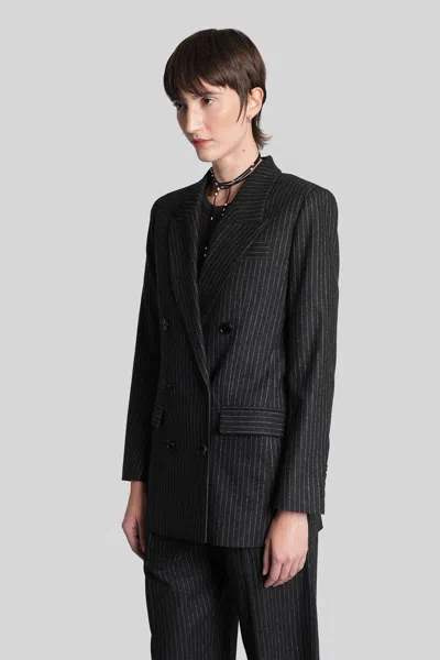Isabel Marant Jevima Blazer In Grey Wool In Gray