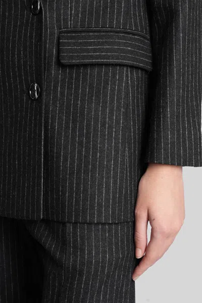 Isabel Marant Jevima Blazer In Grey Wool In Gray