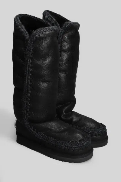 Mou Eskimo 40 Low Heels Boots In Black