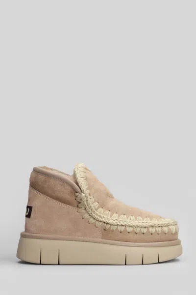 Mou Eskimo Bounce Low Heels Ankle Boots In Multi