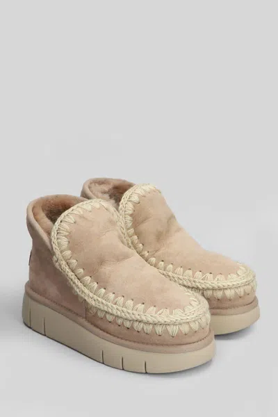 Mou Eskimo Bounce Low Heels Ankle Boots In Multi