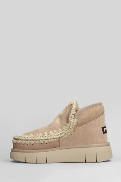 Mou Eskimo Bounce Low Heels Ankle Boots In Multi