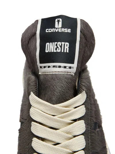 Rick Owens Drkshdw X Converse Onestar Pony Hair Sneakers In Brown