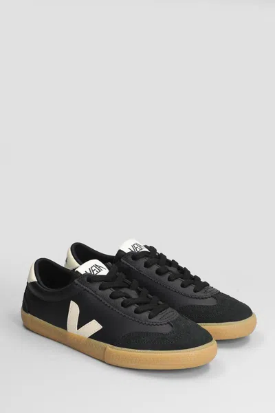 Veja Volley O.t Sneakers In Black Suede And Leather In Black