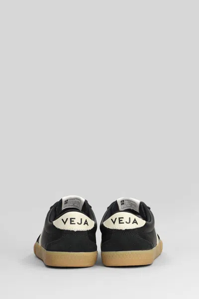Veja Volley O.t Sneakers In Black Suede And Leather In Black