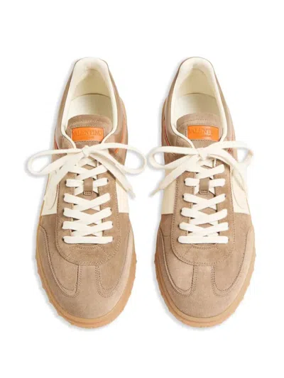 Valentino Upvillage Low-top Suede Sneakers In Multi