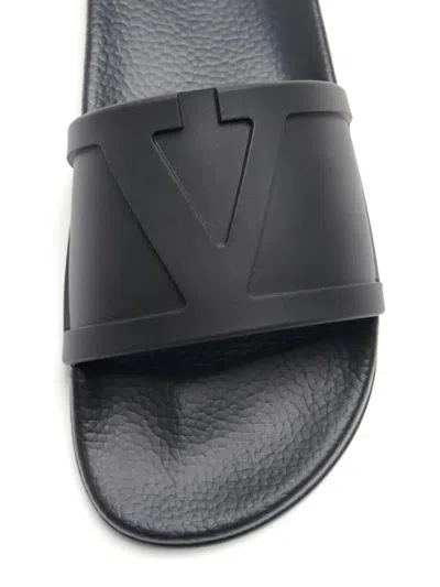 Valentino Coolside Rubber Slides In Animal Print