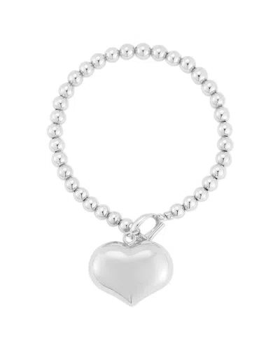 Glaze Jewelry Silver Plated Toggle Bracelet In Metallic