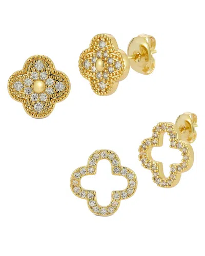 Glaze Jewelry Plated Cz Earrings In Gold