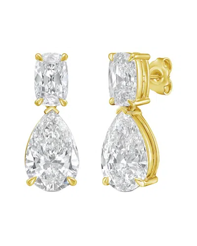 Diana M Lab Grown Diamonds Diana M. 14k 12.00 Ct. Tw. Lab-grown Diamond Drop Earrings In Gold