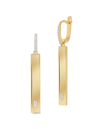 I. Reiss 14k 0.15 Ct. Tw. Diamond Earrings In Brown