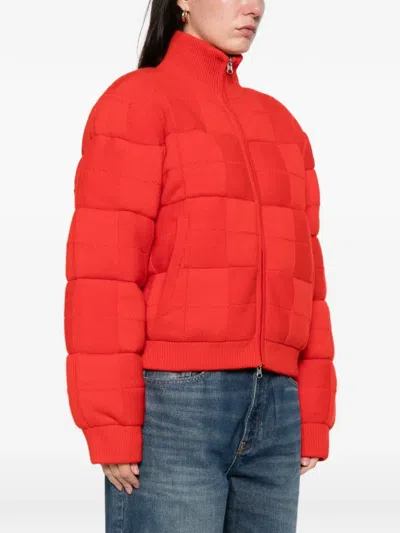 Guest In Residence Quilted Puffer Jacket In Red