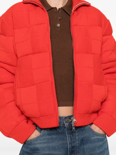 Guest In Residence Quilted Puffer Jacket In Red