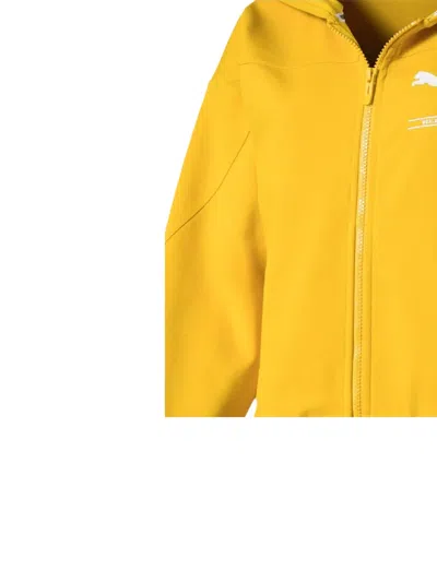 Puma Zipped Hoodie In Yellow