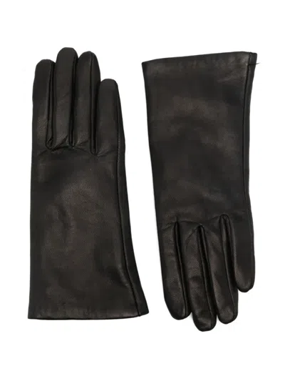 Alpo Leather Gloves In Black