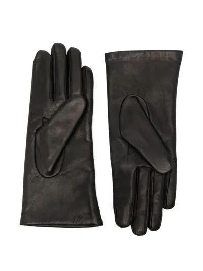 Alpo Leather Gloves In Black