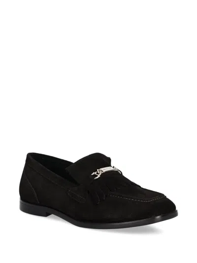Gant Fringe-detail Loafers In Black