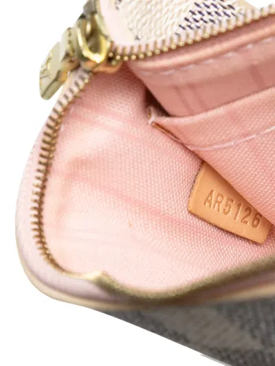 Pre-owned Louis Vuitton 2016 Damier Azur Neverfull Mm Tote Bag In White