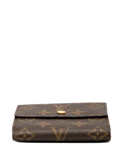 Pre-owned Louis Vuitton 2002 Monogram Portefeuille Elise Wallet Small Wallets In Brown