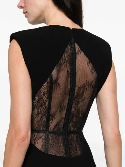 Silk Love & Lace Paloma Maxi Dress In Black