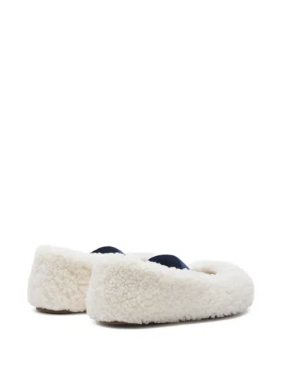 Moon Boot Shearling Ballet Flats In Multi